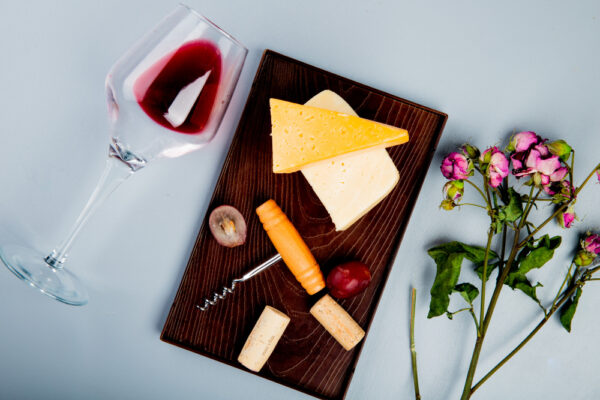 Custom Engraved Slate Cheese Board & Wine Glass Set