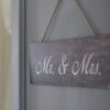 Engraved Wooden "Mr & Mrs" Wall Sign