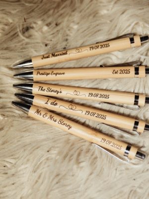 WhatsApp Image 2025-08-20 at 15.58.54_5697da95 Personalised Bamboo Wedding Pen – "Just Married" Engraved Gift for Couples